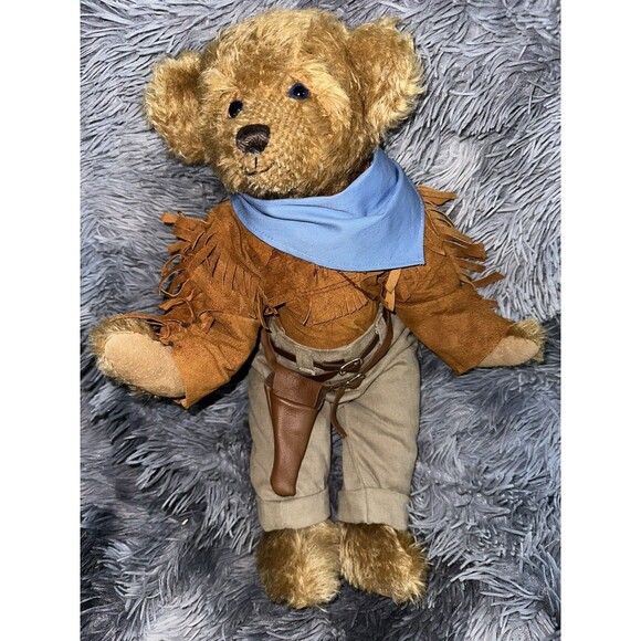 JOHN WAYNE "THE DUKE" 16 TEDDY BEAR BY FRANKLIN Mint HEIRLOOM DOLLS B0878 Cowboy - Picture 1 of 5